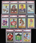 1950's-90's Rookie Football Trading Card Collection - Lot of 110 w/ 43 Slabbed Including Mel Blount, Tim Brown, Earl Campbell, Alan Page, John Stallworth, Paul Warfield & More 