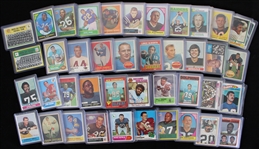 1950s-70s Football Trading Card Collection - Lot of 325+ w/ Fred Biletnikoff, Mike Ditka, Frank Gifford, Joe Greene, Johnny Unitas & More