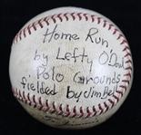 1934 Lefty O'Doul New York Giants Signed & Inscribed Game Used ONL Heydler Home Run Baseball (MEARS LOA) *PSA/DNA & JSA*