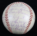 1953 World Series Champion New York Yankees Signed OAL Harridge Baseball w/ 28 Signatures Including Mickey Mantle, Yogi Berra, Ed Ford, Johnny Mize, Billy Martin, Phil Rizzuto & More *JSA*