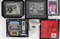 1970s-2000s MLB Collection w/ Stan Musial 16x20 Signed Framed Print, Signed Baseballs, Trading Cards & more (Lot of 40+) 