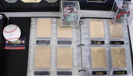 1970s-2000s MLB Collection w/ Stan Musial 16x20 Signed Framed Print, Signed Baseballs, Trading Cards & more (Lot of 40+) 