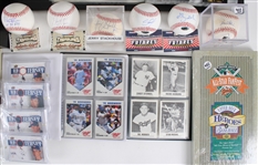 1970s-2000s MLB Collection w/ Stan Musial 16x20 Signed Framed Print, Signed Baseballs, Trading Cards & more (Lot of 40+) 