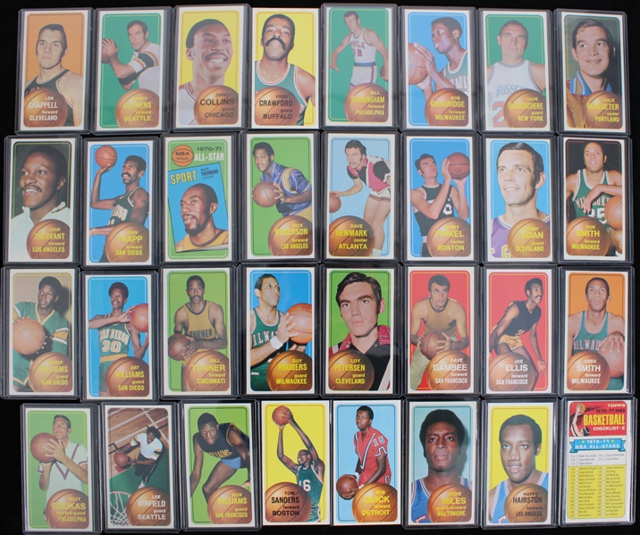 1970 Topps Basketball Trading Card Collection - Lot of 58 w/ Jerry Lucas, Bob Dandridge, Dave DeBusschere, Bill Cunningham, All Star Cards, Championship Photo Album Cards & More