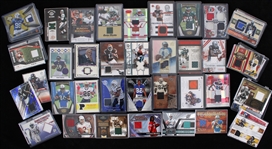 2000's-10's Game Worn Jersey Relic Football Insert Trading Cards - Lot of 110 w/ Steve McNair, Joe Montana, Fran Tarkenton, Reggie White, Rod Woodson & More& More