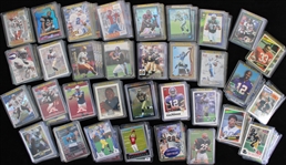 1980's-2010's Rookie Football Trading Card Collection - Lot of 600+ w/ Troy Aikman, Drew Brees, Eric Dickerson, Brett Favre, Larry Fitzgerald, Doug Flutie & More