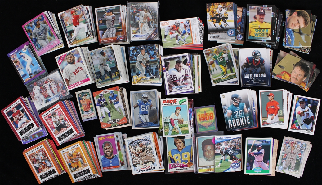 1970s-2010s Baseball & Football Trading Card Collection - Lot of 1,500+