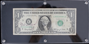 1963-81 Muhammad Ali (d.2016) Signed $1 Bill and 8"x10" B&W Photo *JSA*