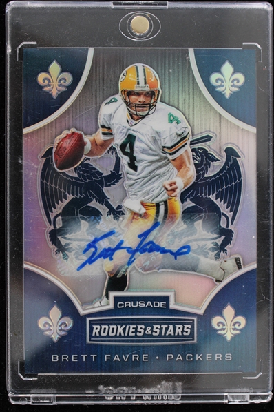 2019 Brett Favre Green Bay Packers Autographed Rookies and Stars Crusade Trading Card No. CR-BF 3/3