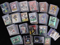 1980s-2010s Football Trading Card Collection - Lot of 550+ w/ Over Two Dozen Tom Brady Cards