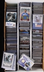 1970s-2010s Football Trading Card Collection - Lot of 300 w/ Signed Cards & Game Worn Jersey Relic Insert Cards