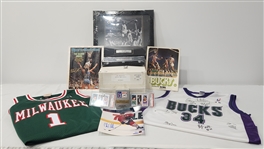 1980-1990s Basketball and Hockey Memorabilia (Lot of 10+)(JSA)