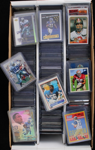 1980s-2010s Football Trading Card Collection - Lot of 550+