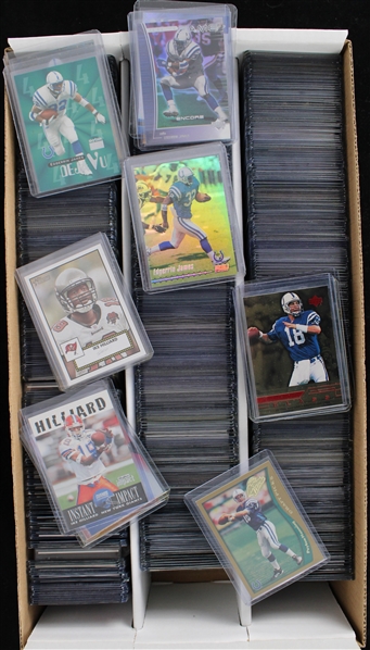 1990s-2010s Football Trading Card Collection - Lot of 600+ with 200+ Peyton Manning & Dan Marino Cards