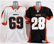 2003-05 Amarillo Dusters AF2 Arena Football League Jerseys - Lot of 2 w/ #28 Russell and #69 Roberts (MEARS LOA)