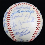 1962 National League All Stars Team Signed ONL Giles Baseball w/ 25 Signatures Including Roberto Clemente, Hank Aaron, Willie Mays & More (JSA)