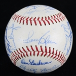1965 Chicago Cubs Team Signed ONL Giles Baseball w/ 25 Signatures Including Ernie Banks, Ron Santo, Billy Williams & More *Full JSA Letter*
