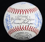 1965 Chicago Cubs Team Signed ONL Giles Baseball w/ 25 Signatures Including Ernie Banks, Ron Santo, Billy Williams & More *Full JSA Letter*