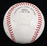 1980's Hall of Famers & Stars Multi Signed Babe Ruth League Baseball Including Ernie Banks, Bob Feller, Pee Wee Reese & More *Full JSA Letter*