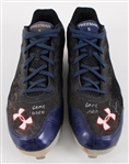 2014 Freddie Freeman Atlanta Braves Signed Under Armour Game Worn Cleats (MEARS LOA / JSA)