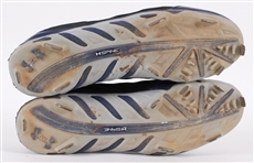 2014 Freddie Freeman Atlanta Braves Signed Under Armour Game Worn Cleats (MEARS LOA / JSA)