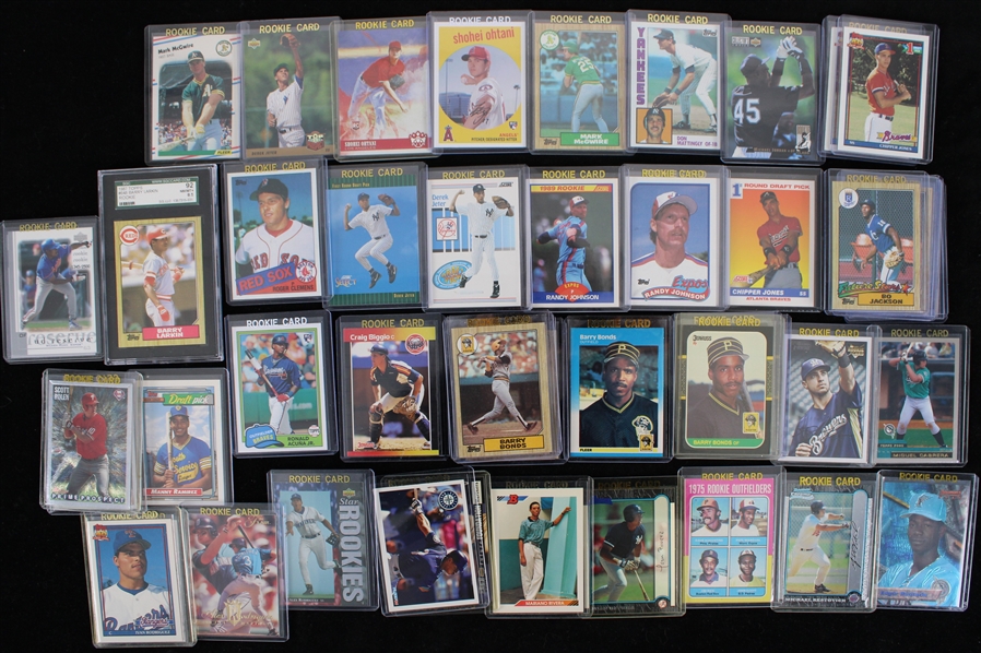 1960s-2010s Rookie Baseball Trading Card Collection - Lot of 300+