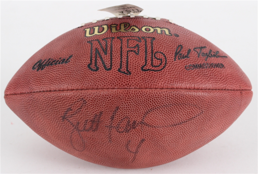 2000s Brett Favre Green Bay Packers Signed ONFL Tagliabue Football (JSA)