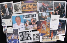 1970s-2000s Signed Basketball Photo Collection - Lot of 50+