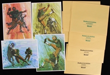 1952-97 Green Bay Packers Mobil Art Print & Game Program Collection - Lot of 15