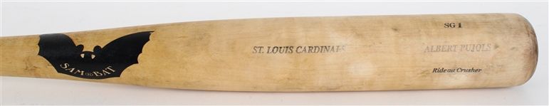 2001-06 Albert Pujols St. Louis Cardinals SamBat Professional Model Game Used Bat (MEARS A10)