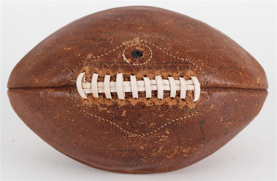 1929 Notre Dame Fighting Irish National Champions Multi Signed Lowe & Campbell Football w/ Head Coach Knute Rockne & More (MEARS LOA / Full JSA Letter)