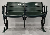 1953-2000 Bob Uecker Milwaukee County Stadium Signed Double Seat (JSA) 