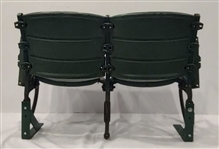 1953-2000 Bob Uecker Milwaukee County Stadium Signed Double Seat (JSA) 