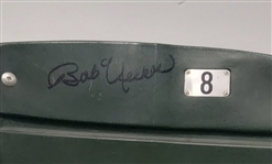 1953-2000 Bob Uecker Milwaukee County Stadium Signed Double Seat (JSA) 