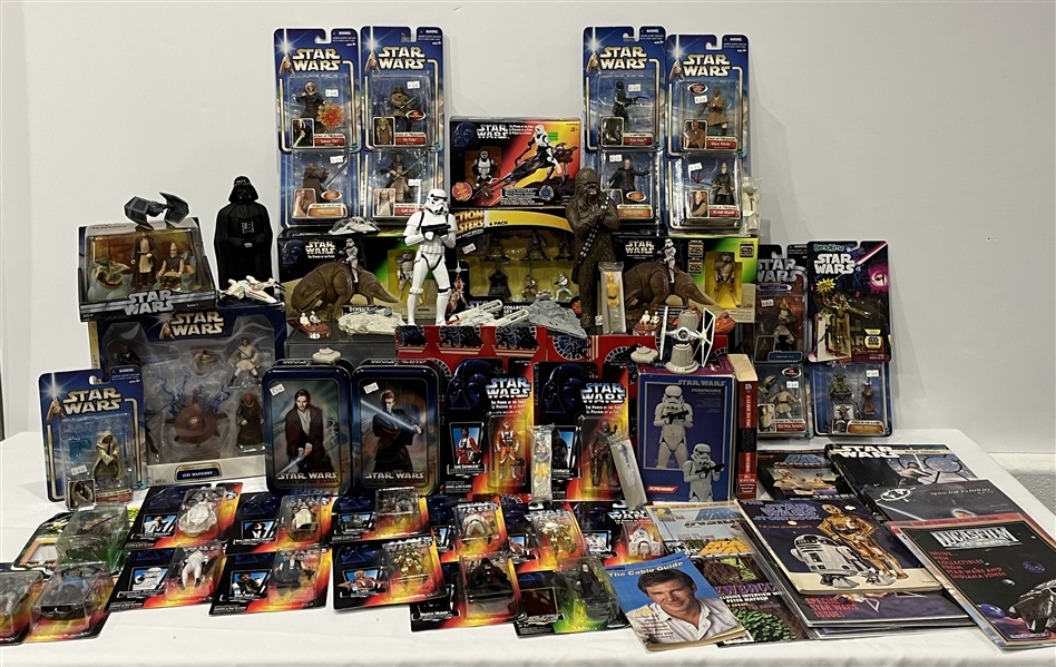 1980s-2002 Star Wars Collection w/ Figures, Books, Calendars & more (Lot of 100+)