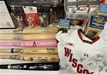 1960s-2000s Baseball, Football, Basketball Framed Photos, Bats, Starting Line Ups & more (Lot of 150+)