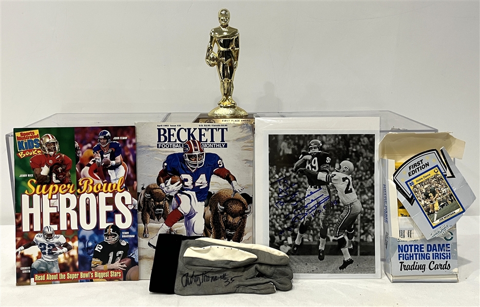 1970s-1990s Anthony Thomas Signed Batting Glove, Mike Ditka Signed Photo & more (Lot of 6)