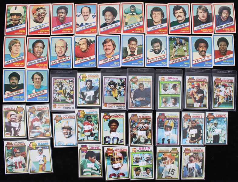 1976-79 Football Trading Card Collection - Lot of 200+ w/ Complete Wonder Bread Set & More