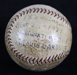1927 (September 26) St. Louis Cardinals Cincinnati Reds Multi Signed ONL Heydler Game Used Baseball w/ Frank Frisch, Jim Bottomley, Jesse Haines & More (MEARS LOA/Full JSA Letter/Haines Collection)