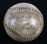 1927 (September 26) St. Louis Cardinals Cincinnati Reds Multi Signed ONL Heydler Game Used Baseball w/ Frank Frisch, Jim Bottomley, Jesse Haines & More (MEARS LOA/Full JSA Letter/Haines Collection)