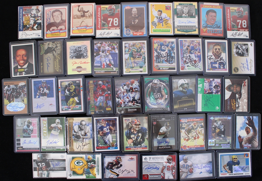 2000s Football Trading Card Collection - Lot of 165 w/ 65 Signed Cards