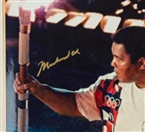 1996 Muhammad Ali World Heavyweight Champion Signed 25 x 29 Framed Olympic Torch Photo (JSA)