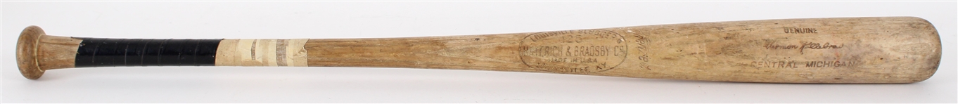 1965-68 Harmon Killebrew Central Michigan H&B Louisville Slugger Professional Model College Bat (MEARS LOA)