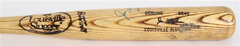 1986-89 Jim Lindeman St. Louis Cardinals Signed Louisville Slugger Professional Model Game Used Bat (MEARS LOA / JSA)