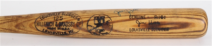 1976 Jim Hutto Rochester Red Wings Signed H&B Louisville Slugger Professional Model Game Used Bat (MEARS LOA / JSA)