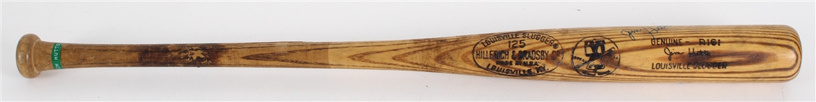 1976 Jim Hutto Rochester Red Wings Signed H&B Louisville Slugger Professional Model Game Used Bat (MEARS LOA / JSA)