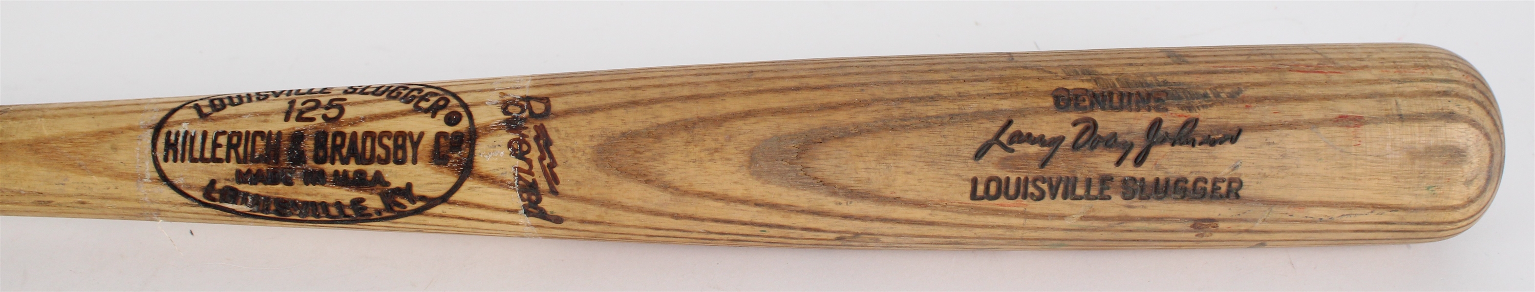 1969-72 Larry Doby Johnson Minor Leagues H&B Louisville Slugger Professional Model Game Used Bat (MEARS LOA)