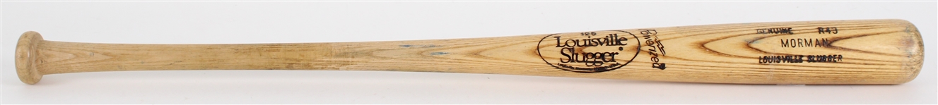 1983-85 Russ Morman Minor Leagues Louisville Slugger Professional Model Game Used Bat (MEARS LOA)
