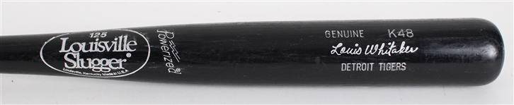 1991-95 Lou Whitaker Detroit Tigers Louisville Slugger Professional Model Game Used Bat (MEARS LOA)