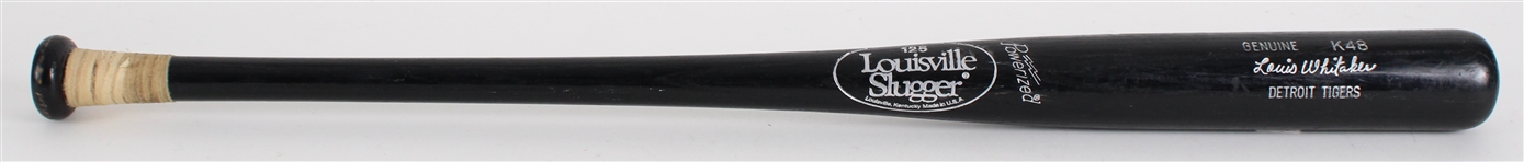 1991-95 Lou Whitaker Detroit Tigers Louisville Slugger Professional Model Game Used Bat (MEARS LOA)